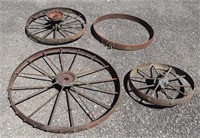 (4) Vintage Farm Impliment Wheels