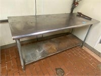 6' x 30" Stainless Steel Table with can opener