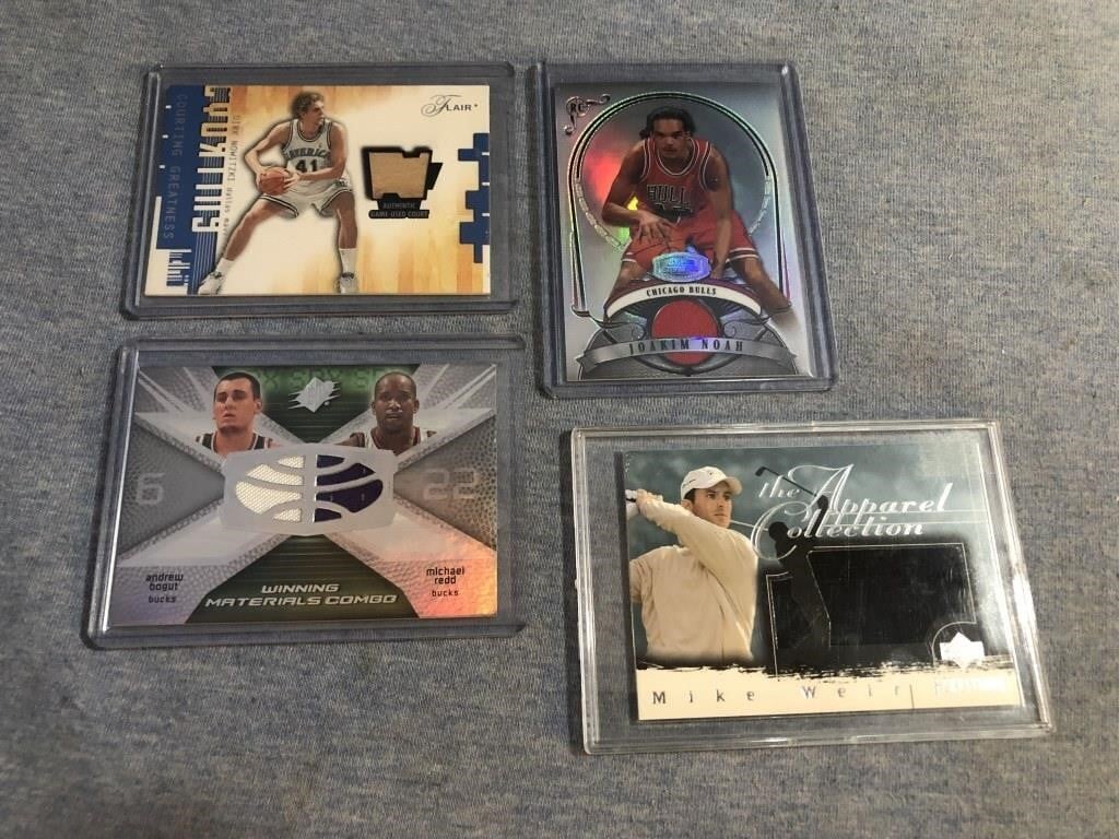 Lot Of 3 Basketball Ball & 1 Gold Card Including