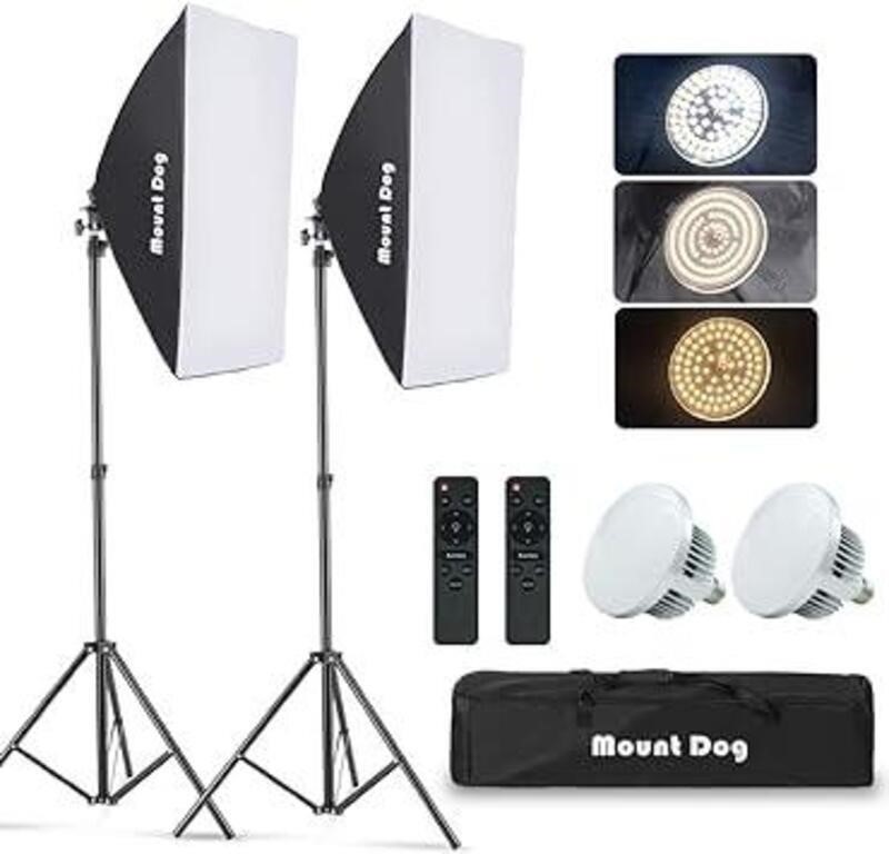 Dimmable LED Softbox Kit