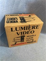 Vintage Ambico Video Light Complete W/Bulbs- Plug