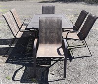 Metal Patio Table + 6 Chairs
