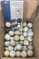 Golf Balls & Monogram Stamper