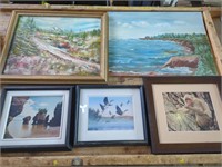 Framed Nature Paintings and Prints Various Artists