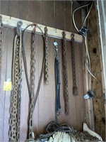 chains & misc hanging on wall *one side*