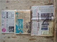 3 Local Vintage Newspapers