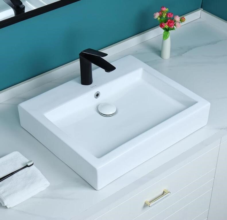 DAVIVY, 22 X 18.1 IN. RECTANGLE VESSEL SINK WITH
