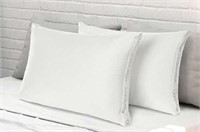 2-Pk King Calvin Klein Pillows, White