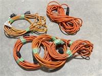 5 extension cords, various lengths