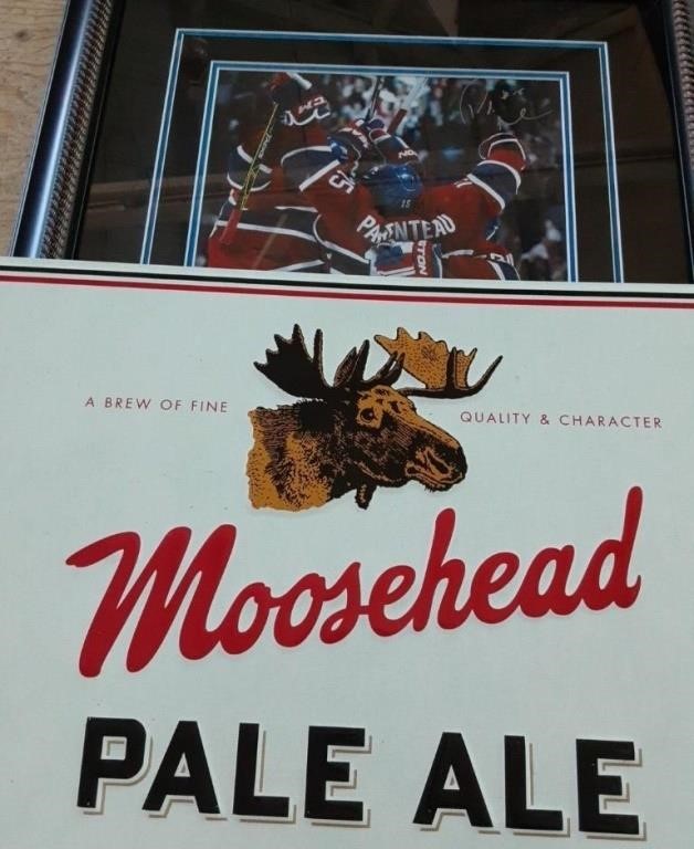 Metal Moosehead sign 20 X 14" , and a golf
