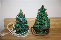 7 & 8 INCH CERAMIC CHRISTMAS TREES