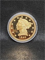 1840 Replica Liberty $5 Gold Coin
