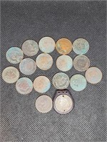 Lot of 17 Indian Head Pennies