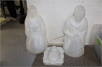 27 INCH JESUS AND MARY W/BABY JESUS BLOW MOLDS