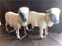 2 Metal Sheep Decorations