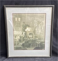 Framed vintage print on gloss paper of old L.A.’s