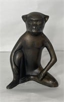 Vintage bronze monkey figure