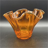 MCM Orange Handkerchief Vase