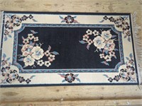 Floral Patterned Carpet Runner w/ Fringe 24" x