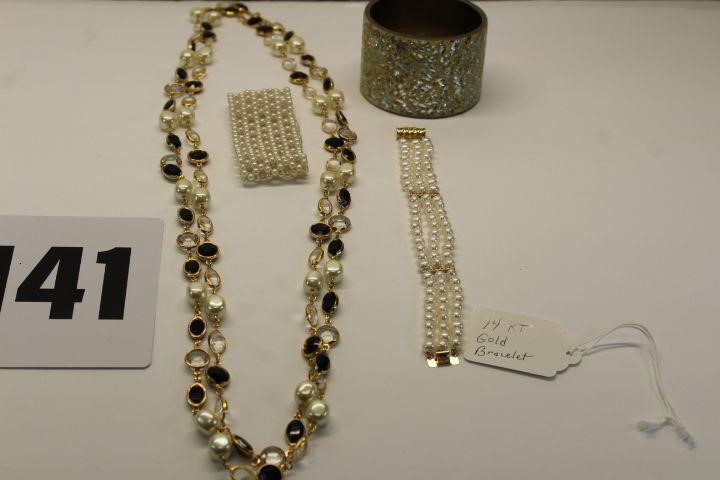 Necklace and 13k Gold Bracelet
