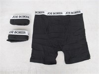 3-Pk Joe Boxer Men's LG Boxer Brief, Black Large