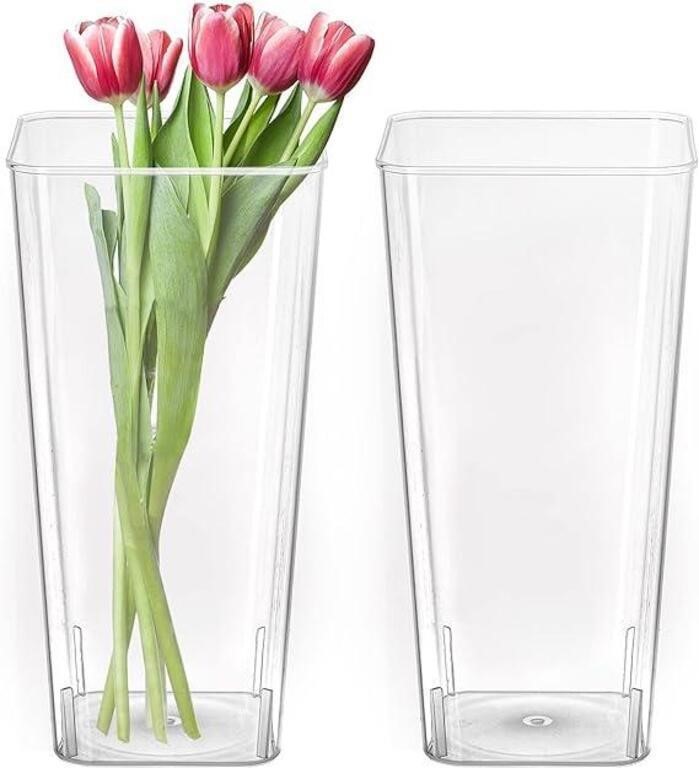 ULN-2 Pack Flower Acrylic Vase Set