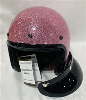 HARSSIDANZAR MOTORCYCLE HELMET COLOUR PINK WITH