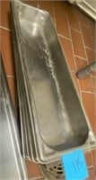 4 Stainless steel pans 21 x 6.5" x 3" 1/3 size