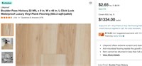 Hickory Vinyl Flooring - (RETAILS FOR $2.65 SQ FT