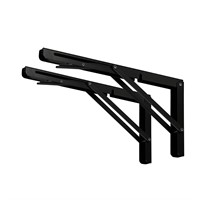 CLT 24" Black Folding Shelf Brackets Max. Load 550