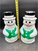 2 Snowman Blow Mold 18" Tall