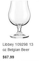 Bid X60 Libbey 13oz Belgian Beer Glasses