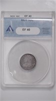 1831 Capped Bust Dime ANACS EF40