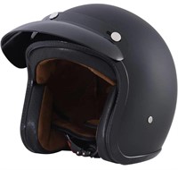 MATTE BLACK MOTORCYCLE HELMET WITH ATTACHABLE
