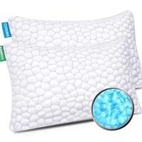 Cooling Bed Pillows for Sleeping 2 Pack Shredded M