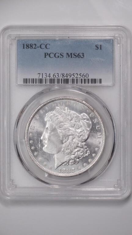 1882-CC Morgan Silver $1 PCGS MS63