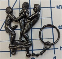 Adult moving threesome keychain