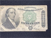 1873 FIFTY CENT FRACTIONAL CURRENCY NOTE