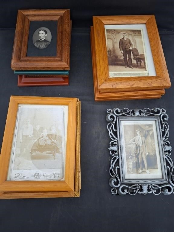 Antique Photos In Wood Frames