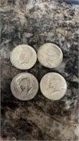 4 1964 Kennedy half Dollars