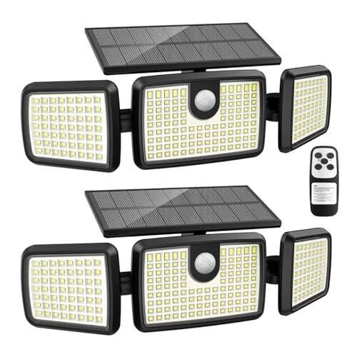 Solar Lights Outdoor, Quick Charge 3 Head Solar Mo