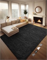 Ophanie 8x10 Black Area Rugs for Living Room, Larg