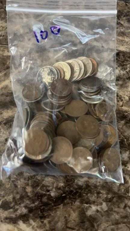 Bag of Wheat and Buffalo coins