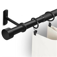 1 Inch Curtain Rods for Windows, 32 to 144 Black R