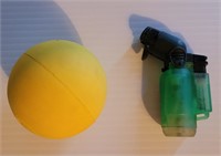 Torch Lighter and Lacrosse Ball