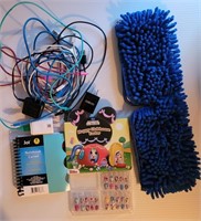 Duster, Nails, Book, Notebook and Cords