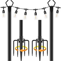 Aulimhti 10Ft Metal Poles with Fork for Outdoor St