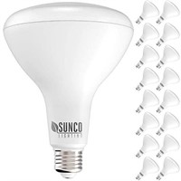 Sunco Lighting 16 Pack BR40 LED Light Bulbs, Indoo