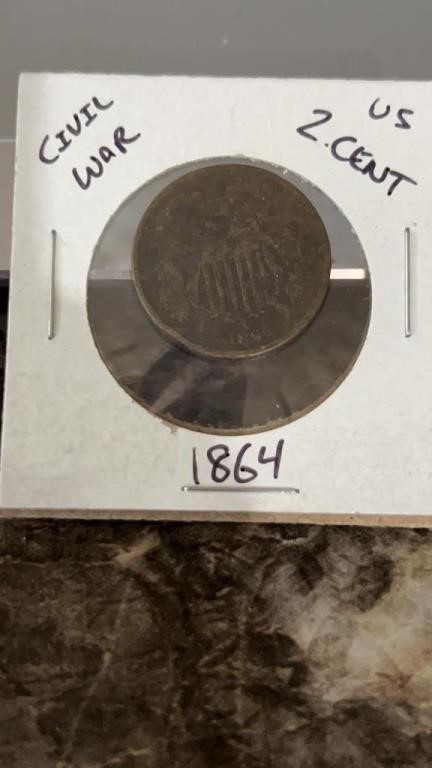 1864 2 cent