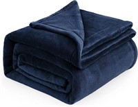 Queen Bedsure Fleece Blanket, Navy Blue